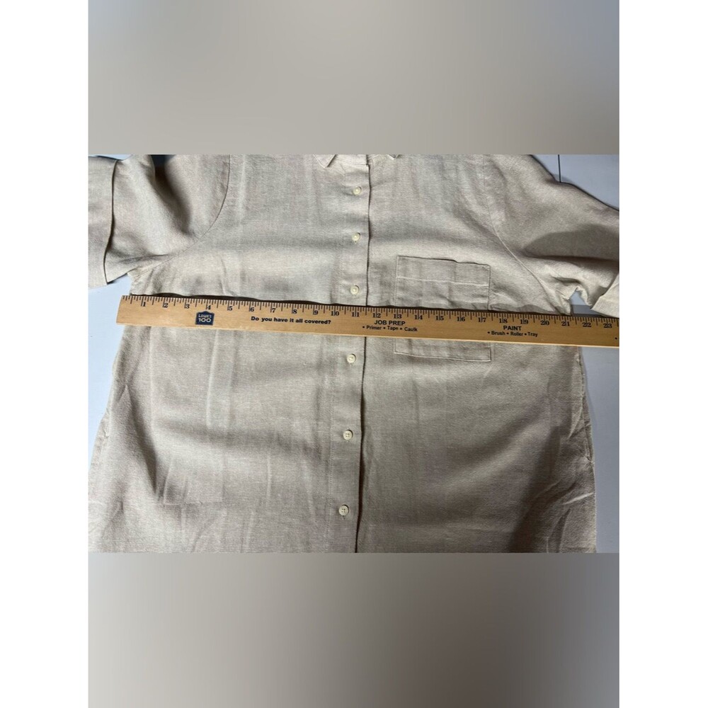 Old Navy Linen Blend Mini Shirt Dress Womens Medium - Picture 7 of 7